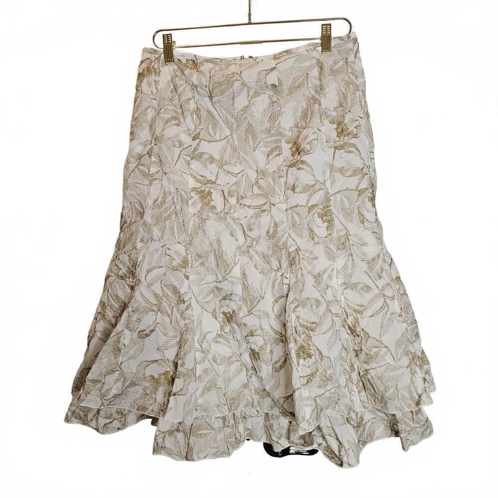 Coldwater Creek Print Flared Skirt